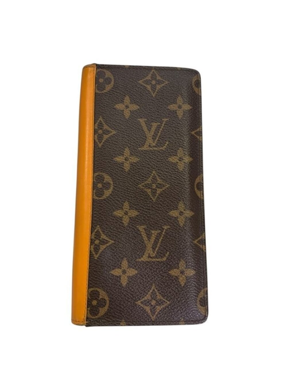 Louis Vuitton Wallet Portefeuille Brazza NM Brown Saffron Orange Monogram